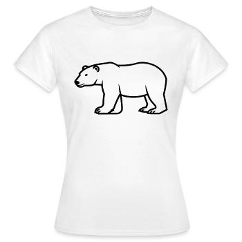 Eisbär - Frauen T-Shirt - Weiß - Vorne - AI Model Female 172 dark (172cm)