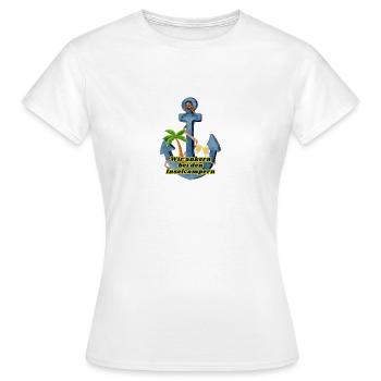 Wir ankern bei den Inselcampern - Frauen T-Shirt - Weiß - Vorne - AI Model Female 172 dark (172cm)