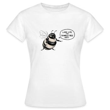 Hummelhüfte - Frauen T-Shirt - Weiß - Vorne - AI Model Female 172 dark (172cm)