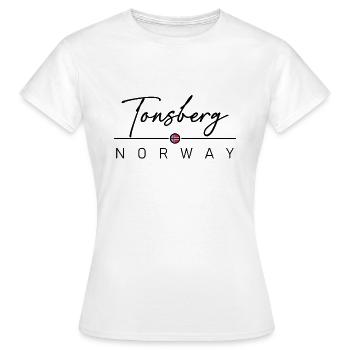 Norvège - Tonsberg - Norvège - Norvège - T-shirt Femme - blanc - Devant - AI Model Female 172 dark (172cm)
