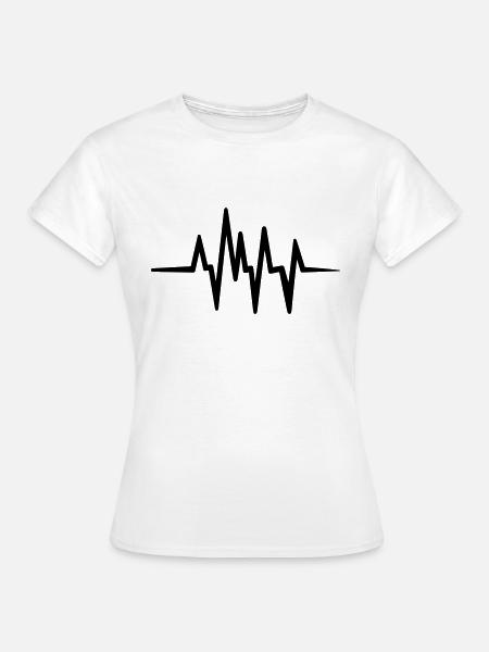 Herzschlag, Puls - Frauen T-Shirt - Weiß