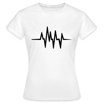 Heartbeat - Women's T-Shirt - white - Front - AI Model Female 172 dark (172cm)