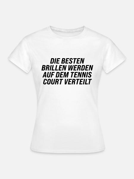 Tennis Brille - Frauen T-Shirt - Weiß