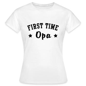 FIRST TIME Opa - Women's T-Shirt - white - Front - AI Model Female 172 dark (172cm)