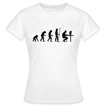 evolution_pc_3 - Frauen T-Shirt - Weiß - Vorne - AI Model Female 172 dark (172cm)