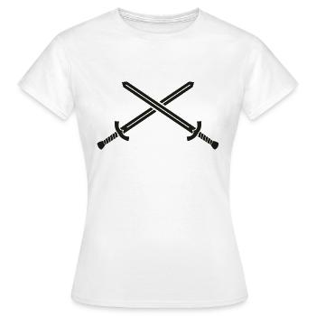 Schwerter - Frauen T-Shirt - Weiß - Vorne - AI Model Female 172 dark (172cm)