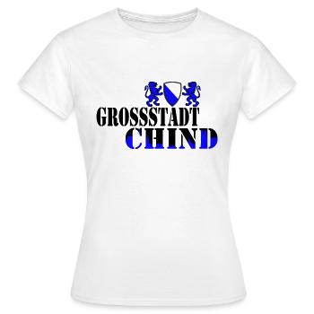 chind urbain - T-shirt Femme - blanc - Devant - AI Model Female 172 dark (172cm)
