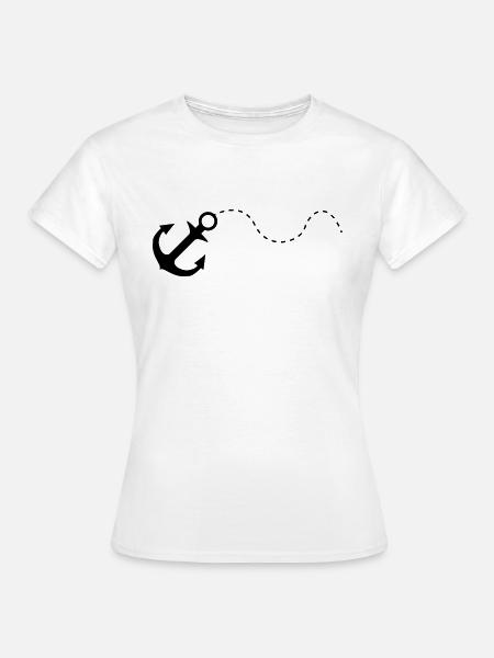 anker black - Frauen T-Shirt - Weiß