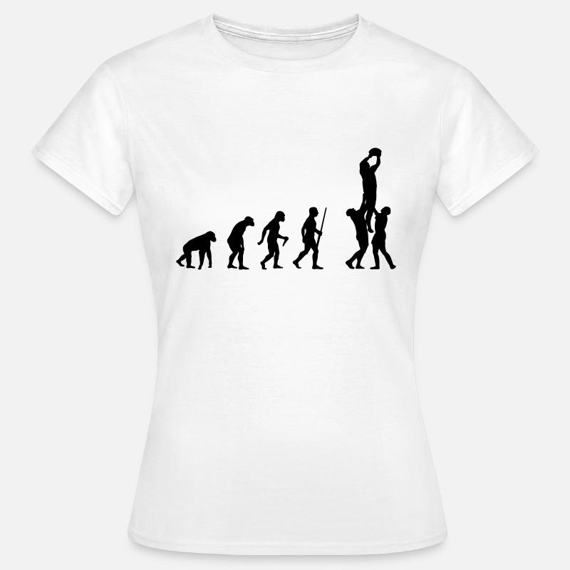 L'évolution de Rugby - T-shirt Femme - blanc