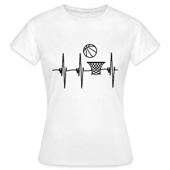 Panier de basketball - T-shirt Femme - blanc - Devant - AI Model Female 172 dark (172cm)