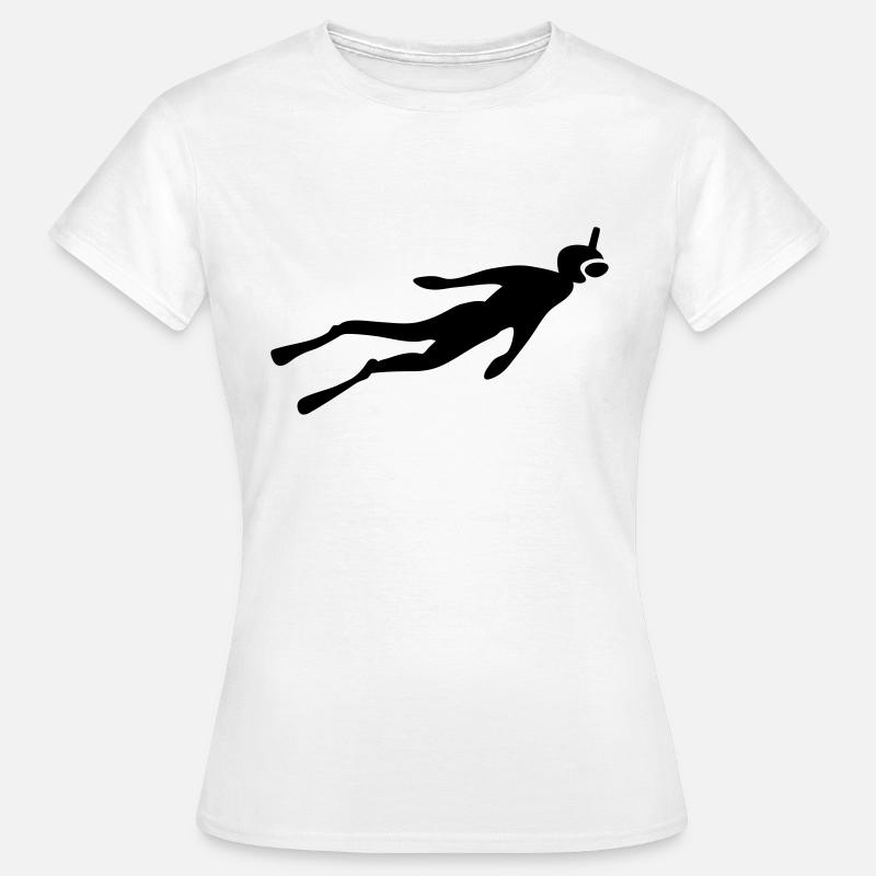 plongeur plongée libre - T-shirt Femme - blanc