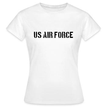US Air Force - Aircraft Pilot Avion - Armée de l’air - T-shirt Femme - blanc - Devant - AI Model Female 172 dark (172cm)