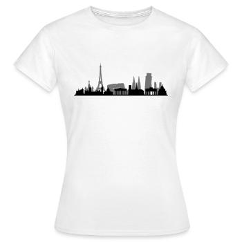 Skyline - Europa - Frauen T-Shirt - Weiß - Vorne - AI Model Female 172 dark (172cm)