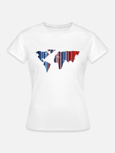 Weltkarte - Klimawandel - Warming Stripes - Erde - Frauen T-Shirt - Weiß