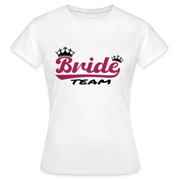 Équipe mariée - T-shirt Femme - blanc - Devant - AI Model Female 172 dark (172cm)
