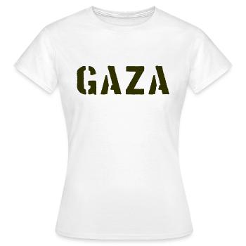 Gaza - Palestine - Ramala - Palestina palestinian - T-shirt Femme - blanc - Devant - AI Model Female 172 dark (172cm)
