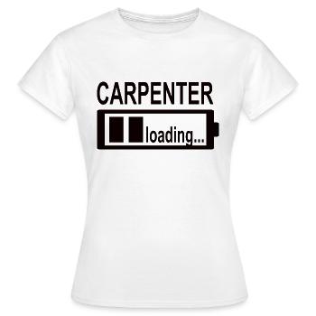 Charpentier Artisan Menuiserie Charpentier Raboteuse - T-shirt Femme - blanc - Devant - AI Model Female 172 dark (172cm)