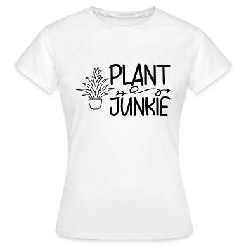 Plant Junkie - Frauen T-Shirt - Weiß - Vorne - AI Model Female 172 dark (172cm)