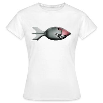 bombe - T-shirt Femme - blanc - Devant - AI Model Female 172 dark (172cm)