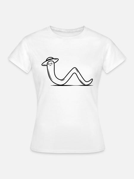 Regenwurm - Frauen T-Shirt - Weiß
