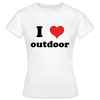J’adore le plein air - T-shirt Femme - blanc - Devant - AI Model Female 172 dark (172cm)