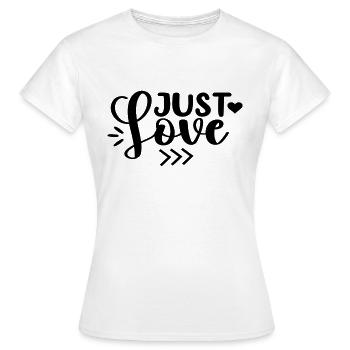 Just Love - Women's T-Shirt - white - Front - AI Model Female 172 dark (172cm)