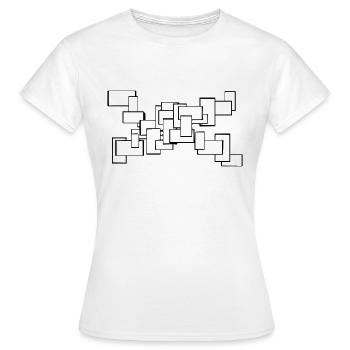 Rechtecke - Frauen T-Shirt - Weiß - Vorne - AI Model Female 172 dark (172cm)