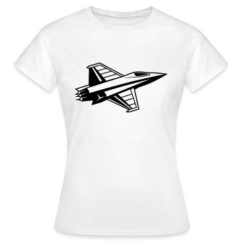 Fighter jet - Women's T-Shirt - white - Front - AI Model Female 172 dark (172cm)