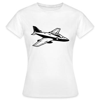 Fighter jet - Women's T-Shirt - white - Front - AI Model Female 172 dark (172cm)