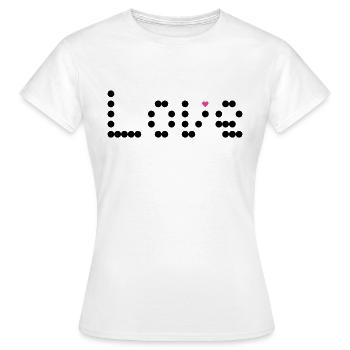 love dots - Frauen T-Shirt - Weiß - Vorne - AI Model Female 172 dark (172cm)