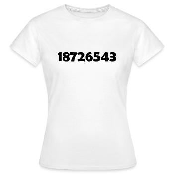 18726543 - LS V8 - Ordre d’allumage - Cylindre - T-shirt Femme - blanc - Devant - AI Model Female 172 dark (172cm)