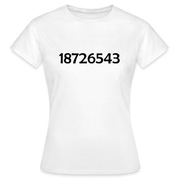 18726543 - LS V8 - Ordre d’allumage - Cylindre - T-shirt Femme - blanc - Devant - AI Model Female 172 dark (172cm)