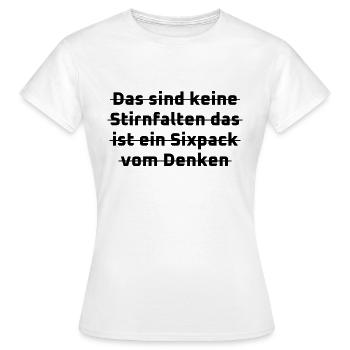 witzige sprüche - Frauen T-Shirt - Weiß - Vorne - AI Model Female 172 dark (172cm)