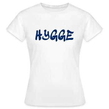 Hygge - Tradition danoise - Attitude face à la vie - Nice - T-shirt Femme - blanc - Devant - AI Model Female 172 dark (172cm)