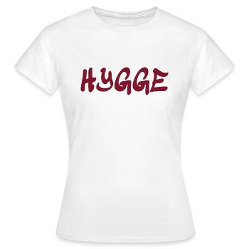 Hygge - Tradition danoise - Attitude face à la vie - Nice - T-shirt Femme - blanc - Devant - AI Model Female 172 dark (172cm)