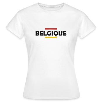 Belgium Stripes Belgien Belgique - T-shirt Femme - blanc - Devant - AI Model Female 172 dark (172cm)