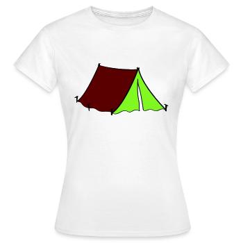 tente - T-shirt Femme - blanc - Devant - AI Model Female 172 dark (172cm)