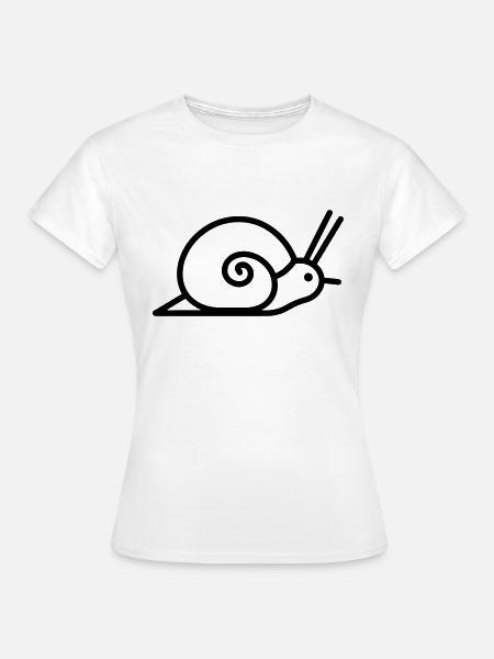 Schnecke - Frauen T-Shirt - Weiß