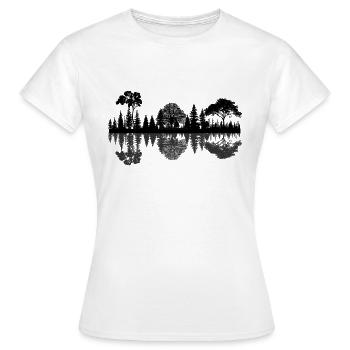 Forest nature reflection - Women's T-Shirt - white - Front - AI Model Female 172 dark (172cm)