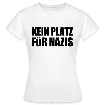 kein platz für nazis - Frauen T-Shirt - Weiß - Vorne - AI Model Female 172 dark (172cm)