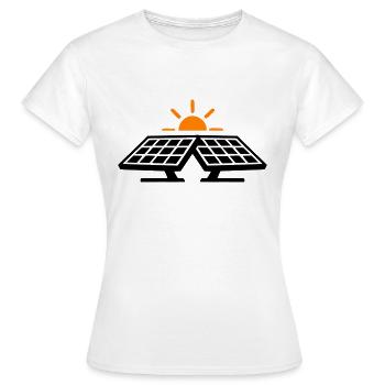 Solar Strom Symbol - Frauen T-Shirt - Weiß - Vorne - AI Model Female 172 dark (172cm)