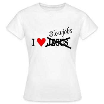 Blowjob Blasen - Frauen T-Shirt - Weiß - Vorne - AI Model Female 172 dark (172cm)