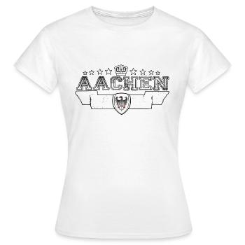 Aachen - Frauen T-Shirt - Weiß - Vorne - AI Model Female 172 dark (172cm)