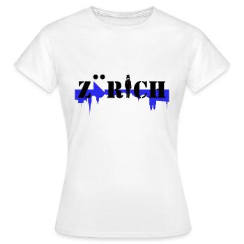zürich - Women's T-Shirt - white - Front - AI Model Female 172 dark (172cm)