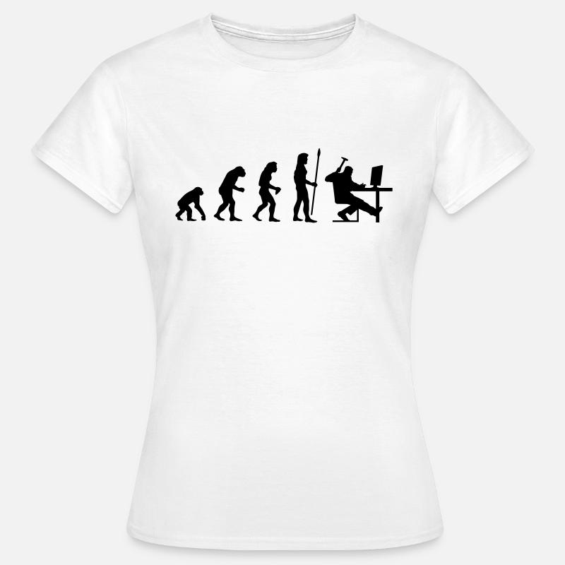 evolution_pc_1 - T-shirt Femme - blanc