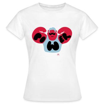power - T-shirt Femme - blanc - Devant - AI Model Female 172 dark (172cm)
