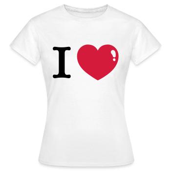 I love - ich liebe - Frauen T-Shirt - Weiß - Vorne - AI Model Female 172 dark (172cm)