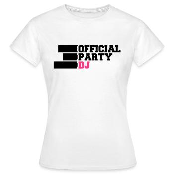 Parti officiel DJ - T-shirt Femme - blanc - Devant - AI Model Female 172 dark (172cm)