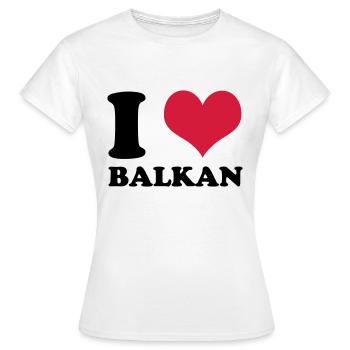 I Love Balkans - Women's T-Shirt - white - Front - AI Model Female 172 dark (172cm)