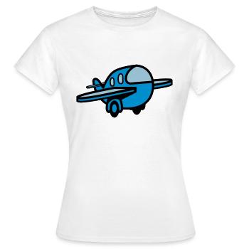 Spielzeug Flugzeug Kind Baby - Frauen T-Shirt - Weiß - Vorne - AI Model Female 172 dark (172cm)